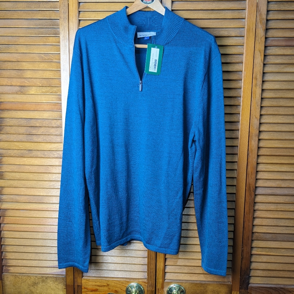 Artefact Merino wool zip neck sweater